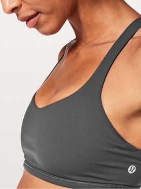 Lululemon free to be wild sports bra 8 graphite gray